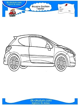 Çocuklar İçin Peugeot Boyama Sayfaları 